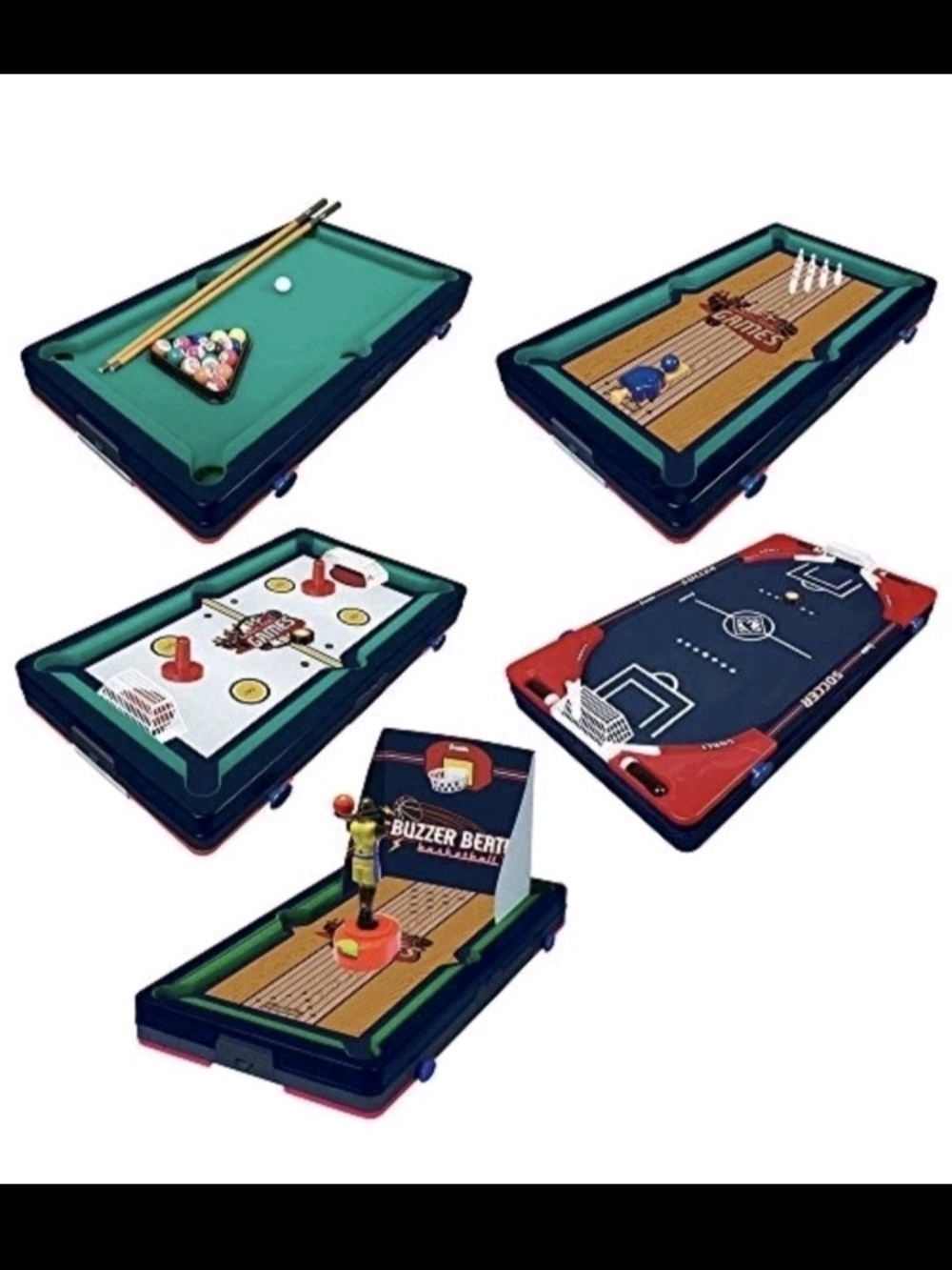 FRANKLIN SPORTS TABLE TOP GAME SET 5-IN-1 SPORTS CENTER GAME